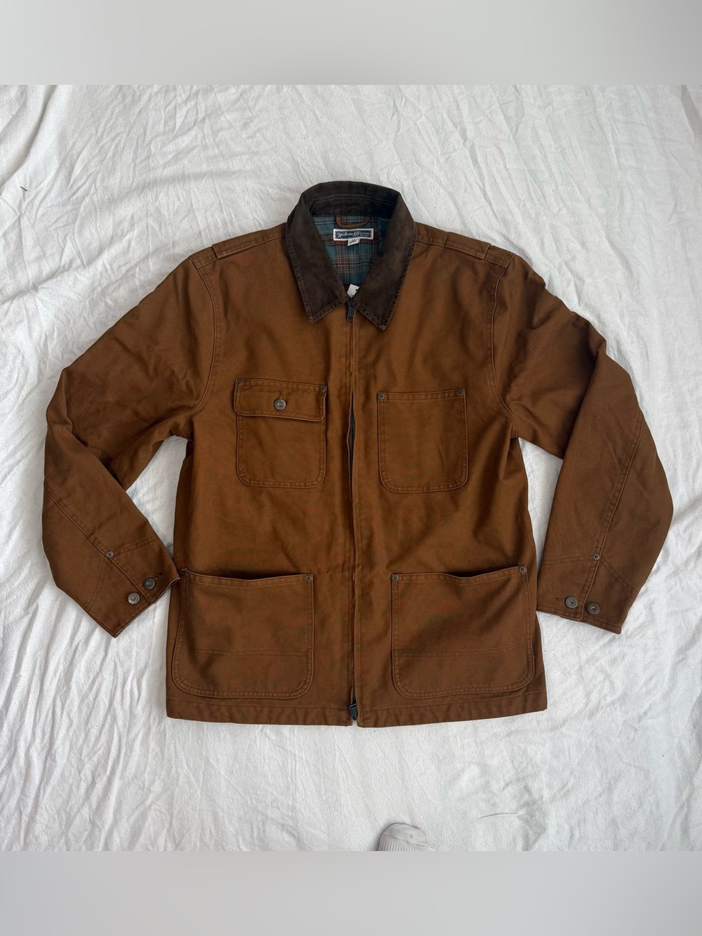 Wallace and Barnes Brown Duck Canvas Work Jacket, Size Medium, NWT